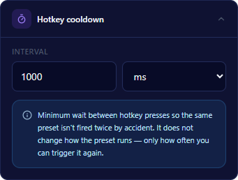 Hotkey Cooldown
